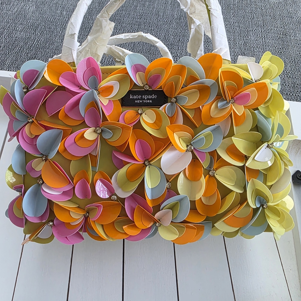 Kate Spade Sam Icon Bouquet Embellished Tote Vibrant Floral